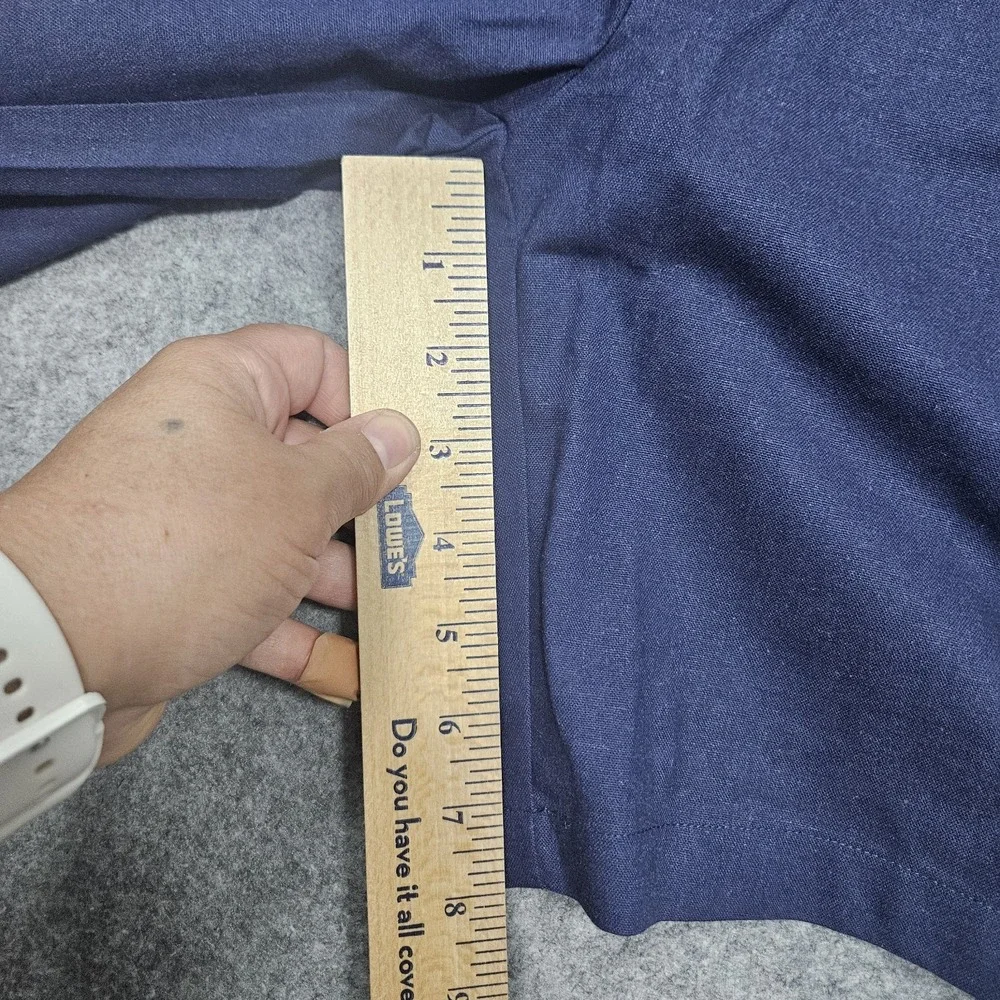 Ouku Lounge Linen Blend Shorts Mens Large Blue NWT